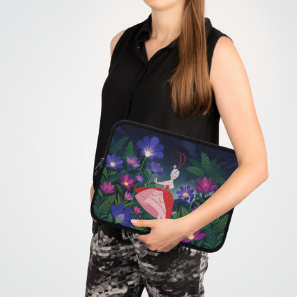 🌙🌺 The Lady Of The Midnight Garden Laptop Sleeve – Art Deco Floral Fantasy