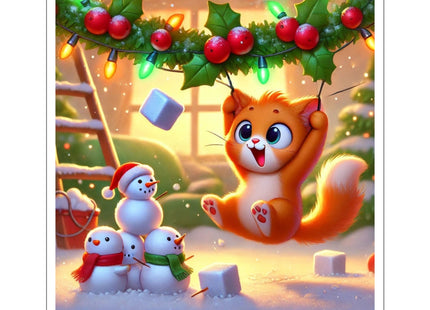 Naughty or Nice Kitten Kiss-Cut Stickers (4 Sizes)