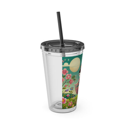 Geisha Fairy and the Hummingbird Blossom Sunsplash Tumbler with Straw, 16oz