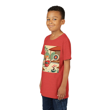 Archer Kitten in the Zen Garden Youth Short Sleeve Tee