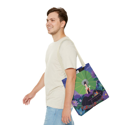 🧶🌸 The Lady Of The Enchanted Knitting Garden Tote Bag – Art Deco Floral Fantasy