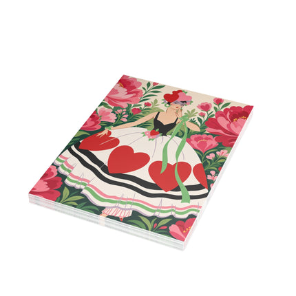 ❤️🌸 The Heart Garden Postcards With Envelopes – Art Deco Floral Romance