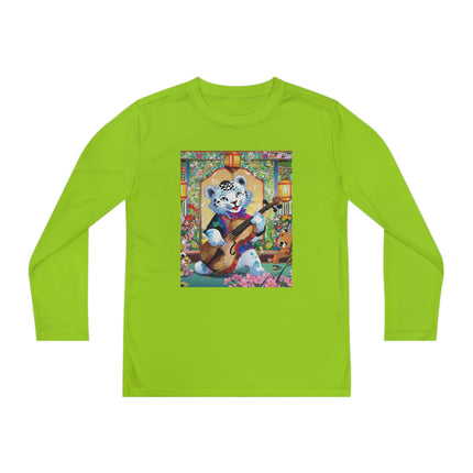 Melodies of the Snow Lion Cub Youth Long Sleeve Competitor Tee – Musical Magic & Enchanted Adventure