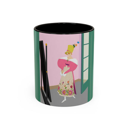 The Yellow Hat Colorful Mugs – 1920s Vogue Whimsy & Playful Elegance