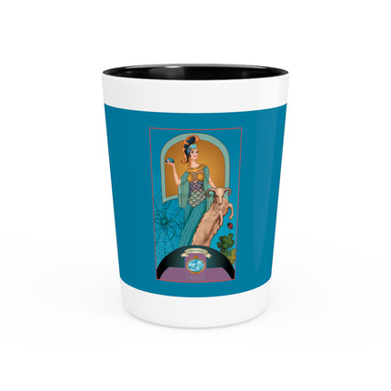 March & Aquamarine (Gem Series) by Sofia Chiostri Ceramic Shot Glass