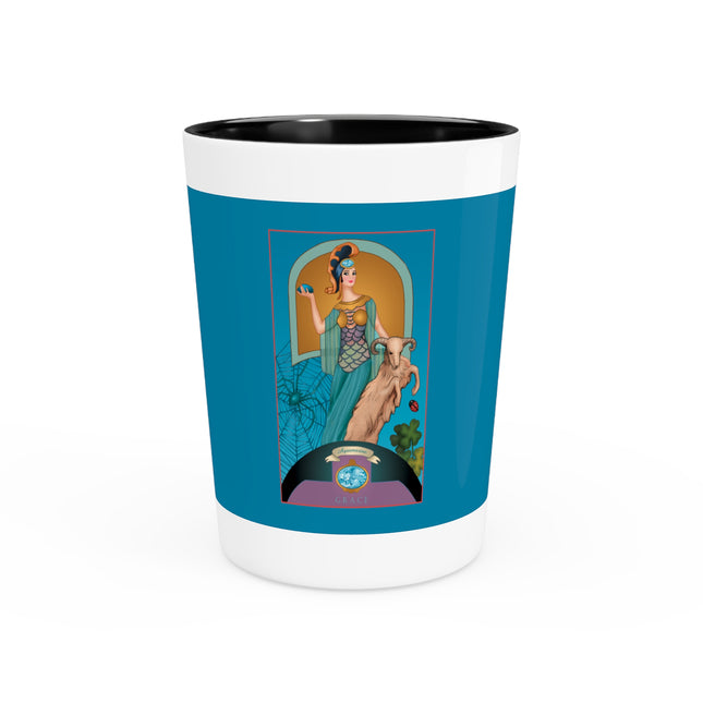 March & Aquamarine (Gem Series) by Sofia Chiostri Ceramic Shot Glass