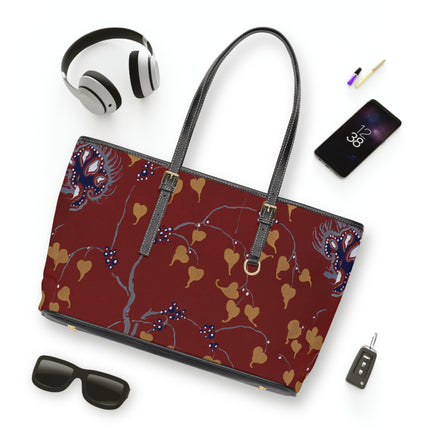 Art Nouveau Flower Pattern by Émile-Alain Séguy PU Leather Shoulder Bag