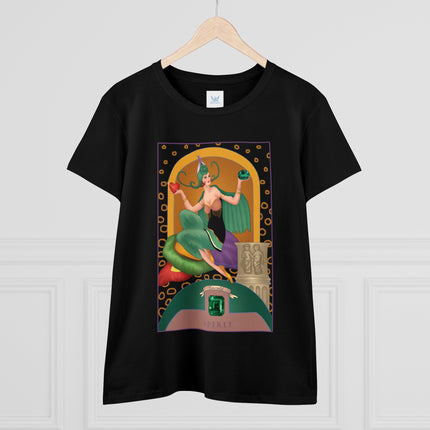 May & Emerald (from the Gem Series) by Sofia Chiostri Women's Midweight Cotton Tee