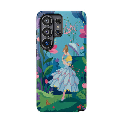 🌸☂️ A Stroll Through The Enchanted Forest Phone Case – Art Deco Floral Fantasy