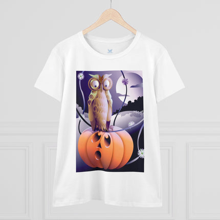 The Startled Pumpkin Women's Midweight Cotton Tee
