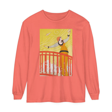 La Passerelle by Charles Martin Garment-dyed Long Sleeve T-Shirt