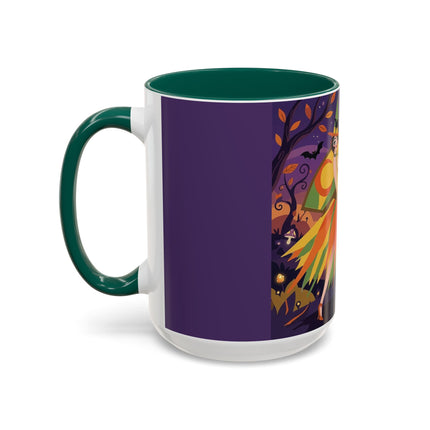 🎃🧙 The Witch Of Jack-O'-Lantern Hollow Colorful Mug – Whimsical Halloween Charm