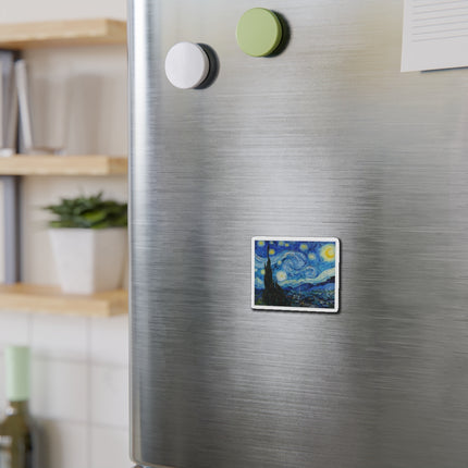 The Starry Night by Vincent Van Gogh Die-Cut Magnets (5 Sizes)