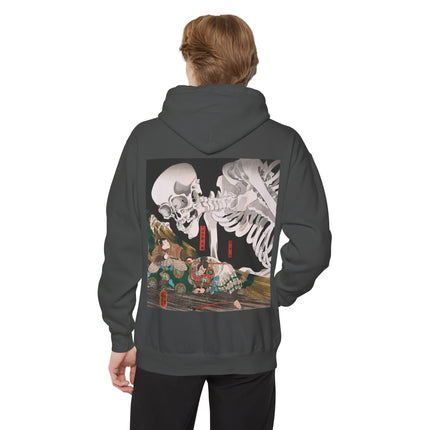 Mitsukuni Defying the Skeleton Spectre by Utagawa Kuniyoshi Unisex Garment-Dyed Hoodie