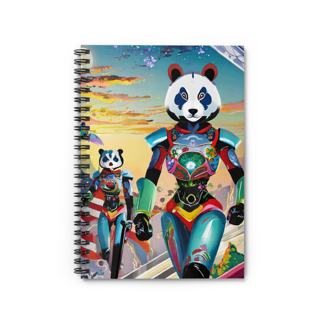 Cyber Punk Robots Spiral Notebook - Ruled Line