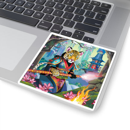 Cyberpunk Leopard Kiss-Cut Stickers (4 Sizes)