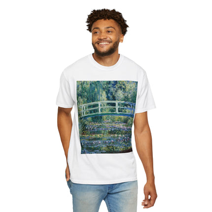 Water Lilies and Japanese Bridge by Claude Monet Unisex Garment-Dyed T-shirt