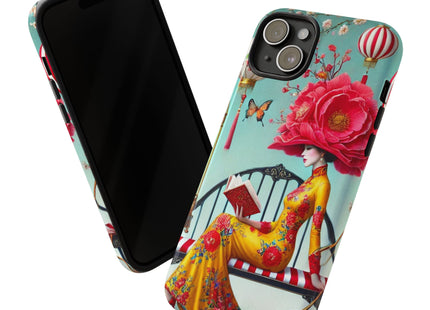 Reading In A Painted Garden Phone Cases