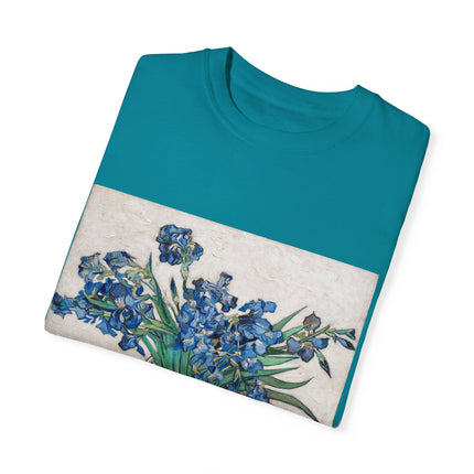 Irises by Vincent Van Gogh Unisex Garment-Dyed T-shirt