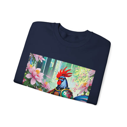 Cyberpunk Rooster Unisex Heavy Blend™ Crewneck Sweatshirt