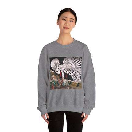 Mitsukuni Defying the Skeleton Spectre by Utagawa Kuniyoshi Heavy Blend™ Crewneck Sweatshirt
