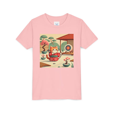 Archer Kitten in the Zen Garden Youth Short Sleeve Tee