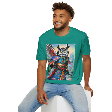Cyberpunk Samurai Owl Softstyle T-Shirt