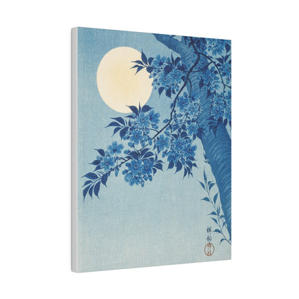 Blossoming Cherry on a Moonlit Night by Ohara Koson – Japanese Serenity