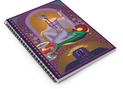 February & Amethyst (from the Gem Series) by Sofia Chiostri Spiral Notebook - Ruled Line