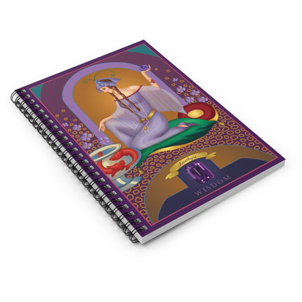 February & Amethyst (from the Gem Series) by Sofia Chiostri Spiral Notebook - Ruled Line