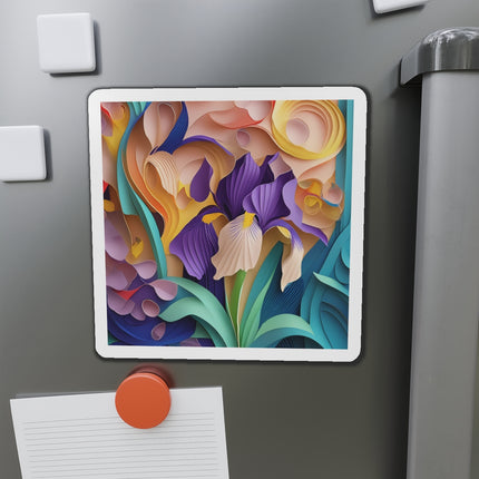 The Elegant Iris Flower Die-Cut Magnets (5 Sizes)