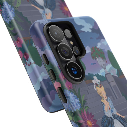 🦚🌸 The Peacock Garden Terrace Phone Case – Art Deco Floral Elegance