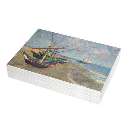Fishing Boats by Vincent Van Gogh Postcards (envelopes included) - Bundles of 10, 30, 50 Pieces