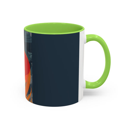 Flame of the Tempest Colorful Mugs – Fiery Storm & Dramatic Elegance