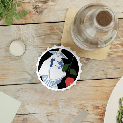 Blue & White Porcelain Geisha Bottle Opener – Quiet Elegance & Timeless Grace