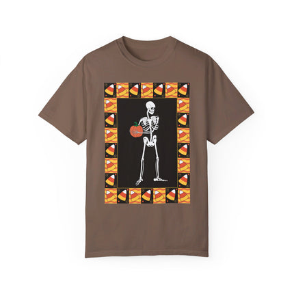 Candy Corn Skeleton Unisex Garment-Dyed T-shirt