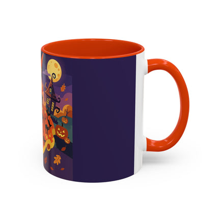🐈‍⬛🎃 The Black Cat Witch Of Pumpkin Manor Colorful Mug – Whimsical Halloween Charm