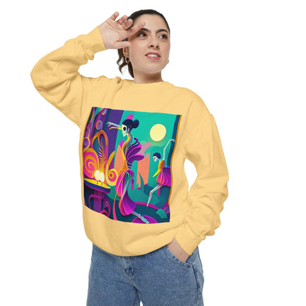 Dance of the Skeleton Ballerinas Unisex Garment-Dyed Sweatshirt