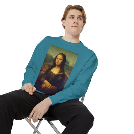Mona Lisa by Leonardo da Vinci Unisex Garment-Dyed Sweatshirt