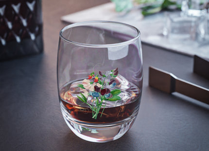 Sweet Pea Botanical Illustration by Pierre-Joseph Redouté Whiskey Glass