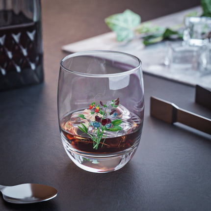 Sweet Pea Botanical Illustration by Pierre-Joseph Redouté Whiskey Glass