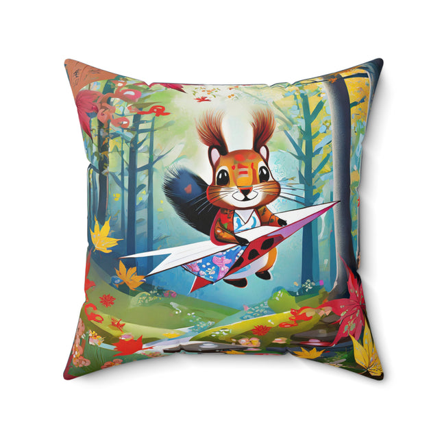 Acorn Aviator Spun Polyester Square Pillow