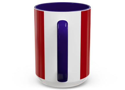 Regal Crimson Crane in the Autumn Mist Colorful Mugs (11oz, 15oz)