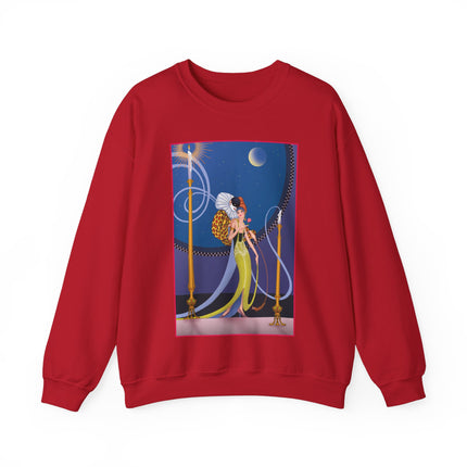 Smoke and Secrets: A Glamorous Encounter in Prohibition Era Heavy Blend™ Crewneck Sweatshirt