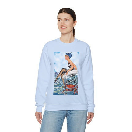 Playful Waves and Fashion Follies Heavy Blend™ Crewneck Sweatshirt