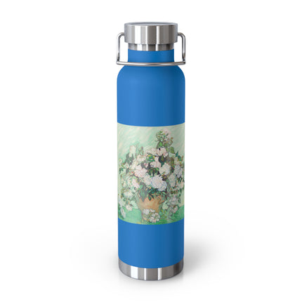 Roses by Vincent Van Gogh Copper Vacuum Insulated Bottle, 22oz