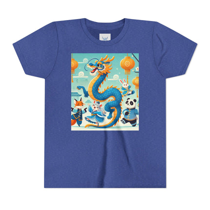 Blue & Gold Dragon Festival Parade Youth Short Sleeve Tee