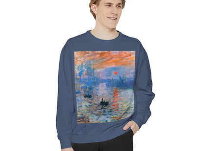 Sunrise by Claude Monet Unisex Garment-Dyed Sweatshirt
