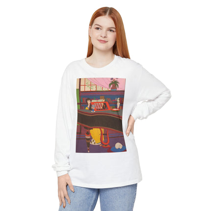 La Musique by Charles Martin Garment-dyed Long Sleeve T-Shirt