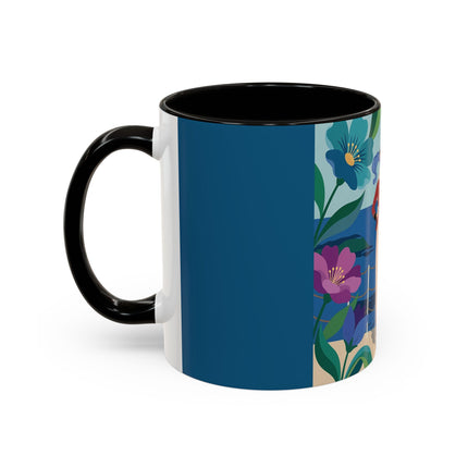 The Lady Of The Golden Horizon Colorful Mugs – Art Deco Coastal Elegance
